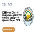 ICSE Board Class 10 Computer Applications Group III Section A Question Paper 2026 with Solutions